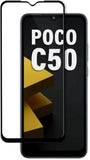 Super Premium Quality Tempered Glass Screen Guard Protector With Black Border Suitable For Mi Poco C50