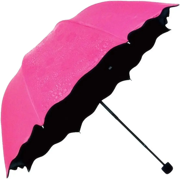 3 Fold Umbella Magic of Blooming Flowers Design Multi Style-Pink