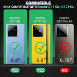 VAKIBO Best Selling Black and Transparent Coloured Made With Soft TPU and Acrylic Back Cover Case With 4 Corner and Camera Protection Suitable for Realme GT7