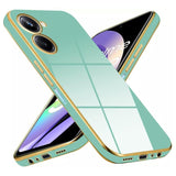 VAKIBO Golden Chrome Border Pista Coloured Soft TPU Back Cover Case With Camera Protection Suitable for Realme 10 Pro