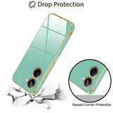 VAKIBO Golden Chrome Border Pista Coloured Soft TPU Back Cover Case With Camera Protection Suitable for Realme 10 Pro