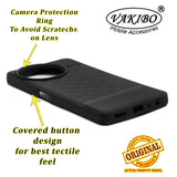 VAKIBO Parallax Design Black Coloured Soft TPU Rubber Back Cover Case With Camera Protection Ring Suitable for Realme 11