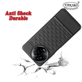 VAKIBO Parallax Design Black Coloured Soft TPU Rubber Back Cover Case With Camera Protection Ring Suitable for Realme Narzo 60x