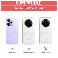 VAKIBO Best Selling Black and Transparent Coloured Made With Soft TPU and Acrylic Back Cover Case With 4 Corner and Camera Protection Suitable for Realme 14T