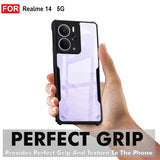 VAKIBO Super Premium Black Border Transparent Case With Corner Protection &amp; Camera Protection Suitable for Realme 14