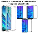 VAKIBO Super Premium Soft TPU Transparent Case With Dustplug,Side Grip,Corner Protection,lanyard Cuts,Camera Protection Suitable for Realme 5i