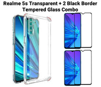 VAKIBO Super Premium Soft TPU Transparent Case With Dustplug,Side Grip,Corner Protection,lanyard Cuts,Camera Protection Suitable for Realme 5s