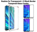 VAKIBO Super Premium Soft TPU Transparent Case With Dustplug,Side Grip,Corner Protection,lanyard Cuts,Camera Protection Suitable for Realme 5s