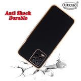 VAKIBO Golden Chrome Border Black Coloured Soft TPU Back Cover Case With Camera Protection Suitable for Realme 8 Pro