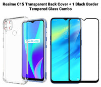 VAKIBO Super Premium Soft TPU Transparent Case With Dustplug,Side Grip,Corner Protection,lanyard Cuts,Camera Protection Suitable for Realme C15