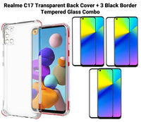 VAKIBO Super Premium Soft TPU Transparent Case With Dustplug,Side Grip,Corner Protection,lanyard Cuts,Camera Protection Suitable for Realme C17