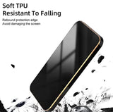 VAKIBO Golden Chrome Border Black Coloured Soft TPU Back Cover Case With Camera Protection Suitable for Realme C20