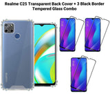 VAKIBO Super Premium Soft TPU Transparent Case With Dustplug,Side Grip,Corner Protection,lanyard Cuts,Camera Protection Suitable for Realme C25
