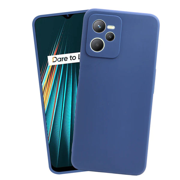 VAKIBO Matte 1.5 MM Thick With Camera Protection Blue Coloured Soft TPU Rubber Back Cover Case Suitable for Realme Narzo 50A Prime