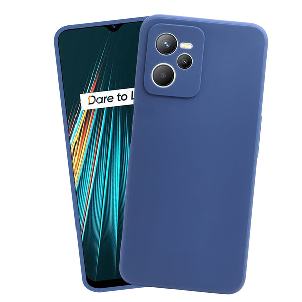 VAKIBO Matte 1.5 MM Thick With Camera Protection Blue Coloured Soft TPU Rubber Back Cover Case Suitable for Realme C35