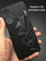 VAKIBO Bat Man 3D Mask Design Black Coloured Soft TPU Back Cover Case With Camera Protection Ring Suitable for Realme C55