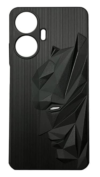 VAKIBO Bat Man 3D Mask Design Black Coloured Soft TPU Back Cover Case With Camera Protection Ring Suitable for Realme C55