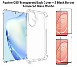 VAKIBO Premium Clear 1.5MM Thick Transparent Soft TPU Rubber Back Cover Case With Camera Protection Suitable for Realme C55