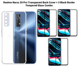 VAKIBO Super Premium Soft TPU Transparent Case With Dustplug,Side Grip,Corner Protection,lanyard Cuts,Camera Protection Suitable for Realme Narzo 20 Pro