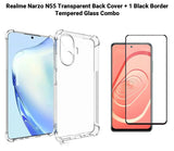 VAKIBO Premium Clear 1.5MM Thick Transparent Soft TPU Rubber Back Cover Case With Camera Protection Suitable for Realme Narzo N55