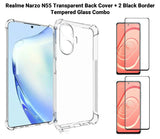 VAKIBO Premium Clear 1.5MM Thick Transparent Soft TPU Rubber Back Cover Case With Camera Protection Suitable for Realme Narzo N55