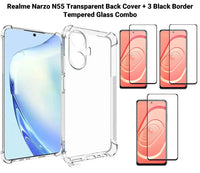 VAKIBO Premium Clear 1.5MM Thick Transparent Soft TPU Rubber Back Cover Case With Camera Protection Suitable for Realme Narzo N55