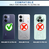 VAKIBO Best Selling Black and Transparent Coloured Made With Soft TPU and Acrylic Back Cover Case With 4 Corner and Camera Protection Suitable for Realme P3 Ultra