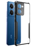 VAKIBO Best Selling Black and Transparent Coloured Made With Soft TPU and Acrylic Back Cover Case With 4 Corner and Camera Protection Suitable for Realme P3 Ultra