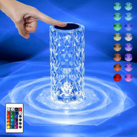 Rose Crystal Diamond LED Table Lamp