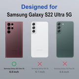 VAKIBO Megnatic Magsafe Black Coloured Soft with Hard back Back Cover Case With Camera Protection Ring Suitable for Samsung Galaxy S22 Ultra