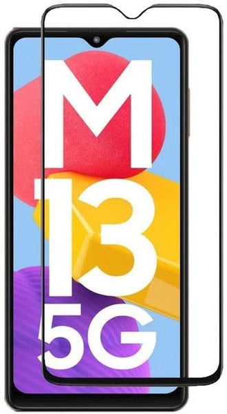 Super Premium Quality Tempered Glass Screen Guard Protector With Black Border Suitable For Samsung Galaxy M13 5G