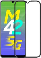 Super Premium Quality Tempered Glass Screen Guard Protector With Black Border Suitable For Samsung Galaxy M42