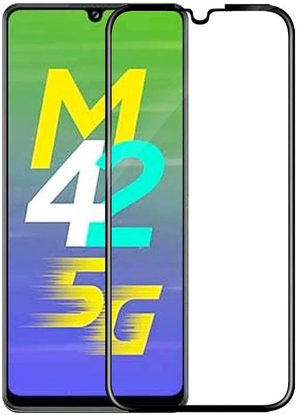 Super Premium Quality Tempered Glass Screen Guard Protector With Black Border Suitable For Samsung Galaxy M42
