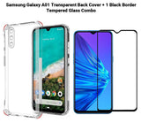 VAKIBO Super Premium Soft TPU Transparent Case With Dustplug,Side Grip,Corner Protection,lanyard Cuts,Camera Protection Suitable for Samsung A01