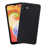 VAKIBO Niukin Dotted Design Black Coloured Soft TPU Rubber Back Cover Case With Camera Protection Ring Suitable for Samsung Galaxy F05