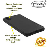 VAKIBO Niukin Dotted Design Black Coloured Soft TPU Rubber Back Cover Case With Camera Protection Ring Suitable for Samsung Galaxy F05