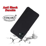 VAKIBO Niukin Dotted Design Black Coloured Soft TPU Rubber Back Cover Case With Camera Protection Ring Suitable for Samsung Galaxy F05