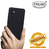 VAKIBO Niukin Dotted Design Black Coloured Soft TPU Rubber Back Cover Case With Camera Protection Ring Suitable for Samsung Galaxy F05