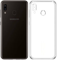 VAKIBO Super Premium Soft TPU Transparent Case With Dustplug,Side Grip,Corner Protection,lanyard Cuts,Camera Protection Suitable for Samsung A30
