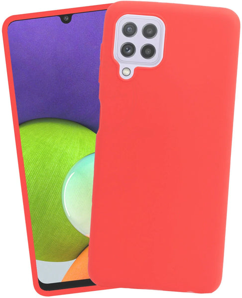 VAKIBO 1.2 MM Thick Light Red Coloured Soft TPU Rubber Back Cover Case With Camera Protection Ring Suitable for Samsung Galaxy A22 4G