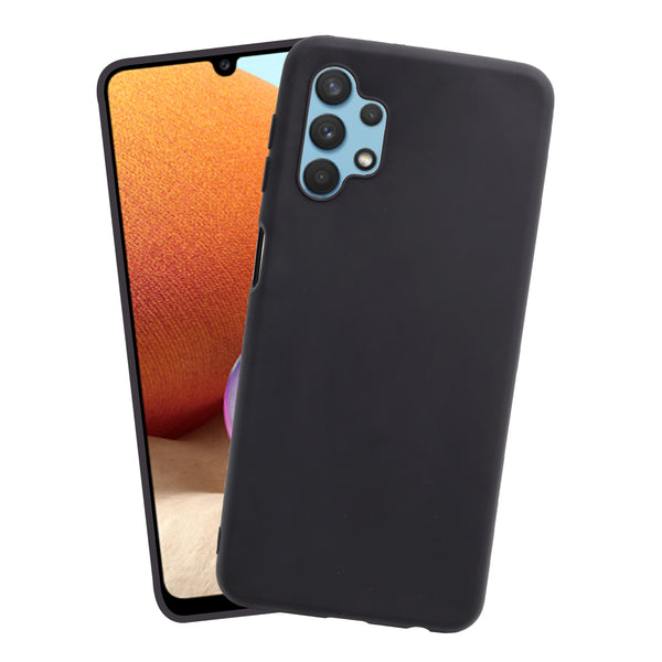 VAKIBO 1.2 MM Thick Black Coloured Soft TPU Rubber Back Cover Case With Camera Protection Ring Suitable for Samsung Galaxy A32 5G