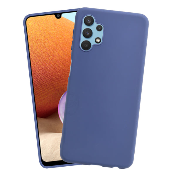VAKIBO 1.2 MM Thick Blue Coloured Soft TPU Rubber Back Cover Case With Camera Protection Ring Suitable for Samsung Galaxy A32