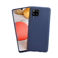 VAKIBO 1.2 MM Thick Blue Coloured Soft TPU Rubber Back Cover Case With Camera Protection Ring Suitable for Samsung Galaxy A42