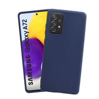 VAKIBO 1.2 MM Thick Blue Coloured Soft TPU Rubber Back Cover Case With Camera Protection Ring Suitable for Samsung Galaxy A72