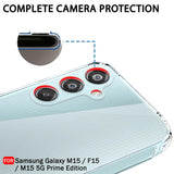 VAKIBO Premium Clear 1.5MM Thick Transparent Soft TPU Rubber Back Cover Case With Camera Protection Suitable for Samsung Galaxy M15