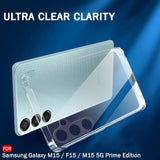 VAKIBO Premium Clear 1.5MM Thick Transparent Soft TPU Rubber Back Cover Case With Camera Protection Suitable for Samsung Galaxy M15