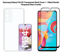 VAKIBO Premium Clear 1.5MM Thick Transparent Soft TPU Rubber Back Cover Case With Camera Protection Suitable for Samsung F34 5G