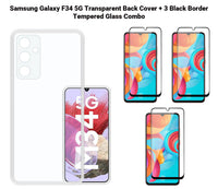 VAKIBO Premium Clear 1.5MM Thick Transparent Soft TPU Rubber Back Cover Case With Camera Protection Suitable for Samsung F34 5G
