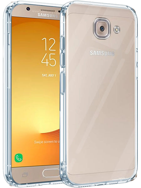 VAKIBO Premium Clear 1.5MM Thick Transparent Soft TPU Rubber Back Cover Case With Camera Protection Suitable for Samsung Galaxy J7 Max