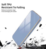 VAKIBO Golden Chrome Border Steel Blue Coloured Soft TPU Back Cover Case With Camera Protection Suitable for Samsung Galaxy J7 Prime / On NXT &/On7 Prime